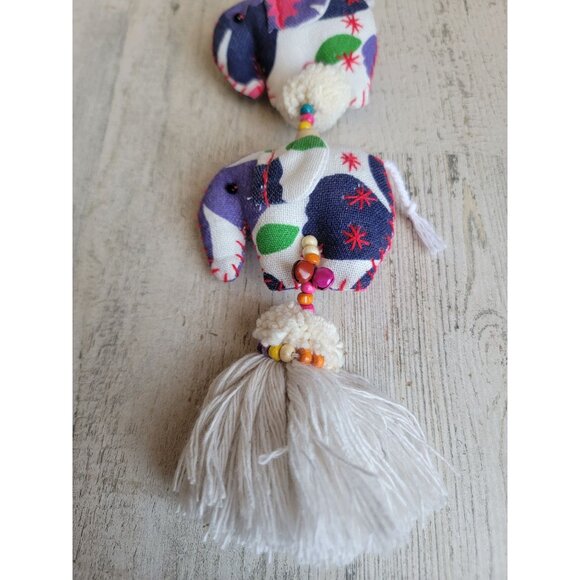 Plush unique elephant hanging ornament rainbow home decor - Picture 2 of 7